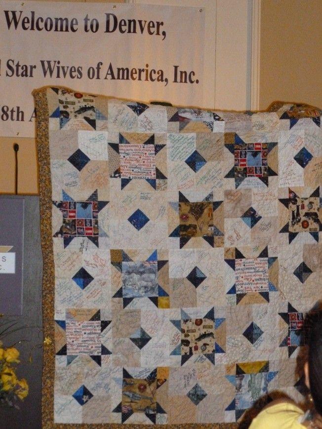 Gold Star Wives of America Logo - One of the quilts specially made for Gold Star Wives of America