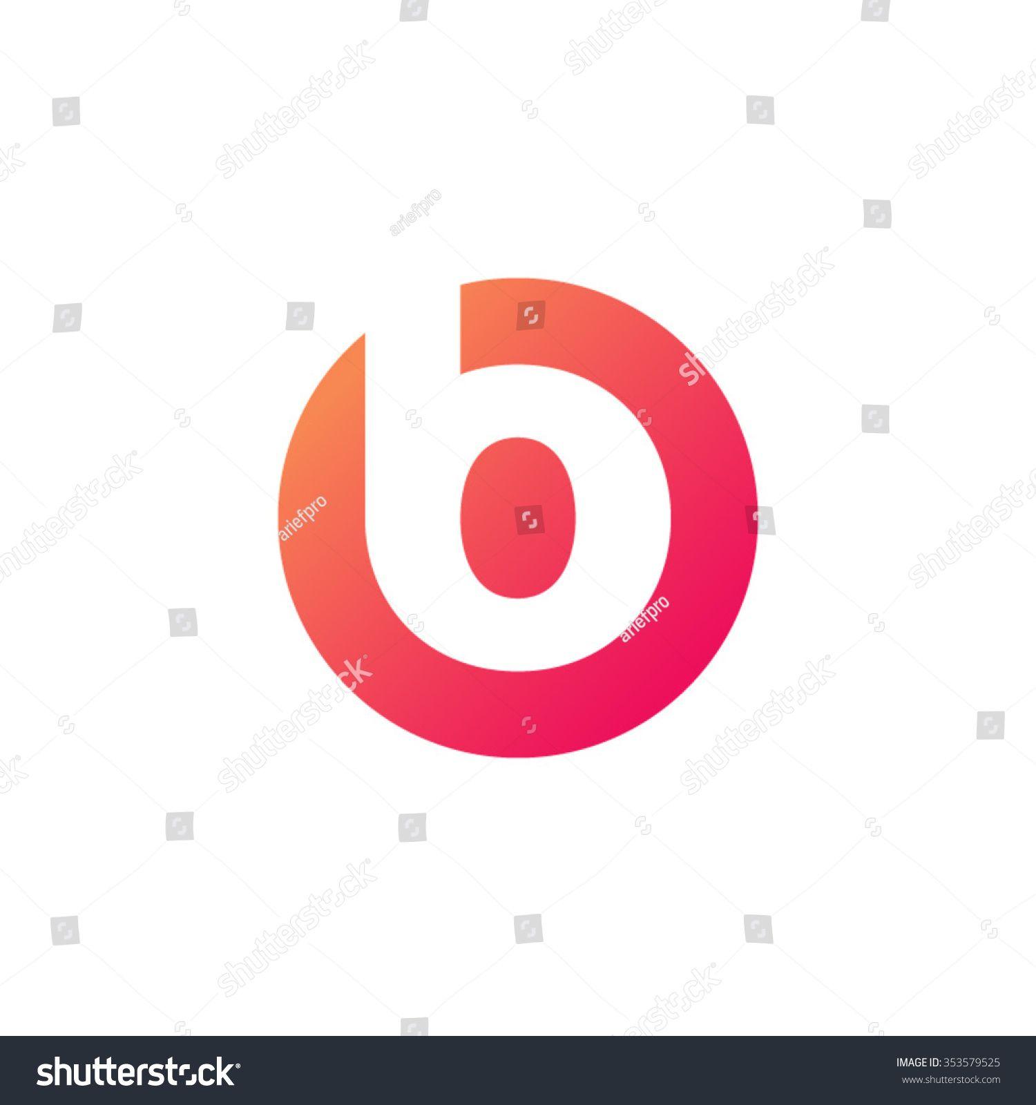 B in Circle Logo - Red orange b Logos