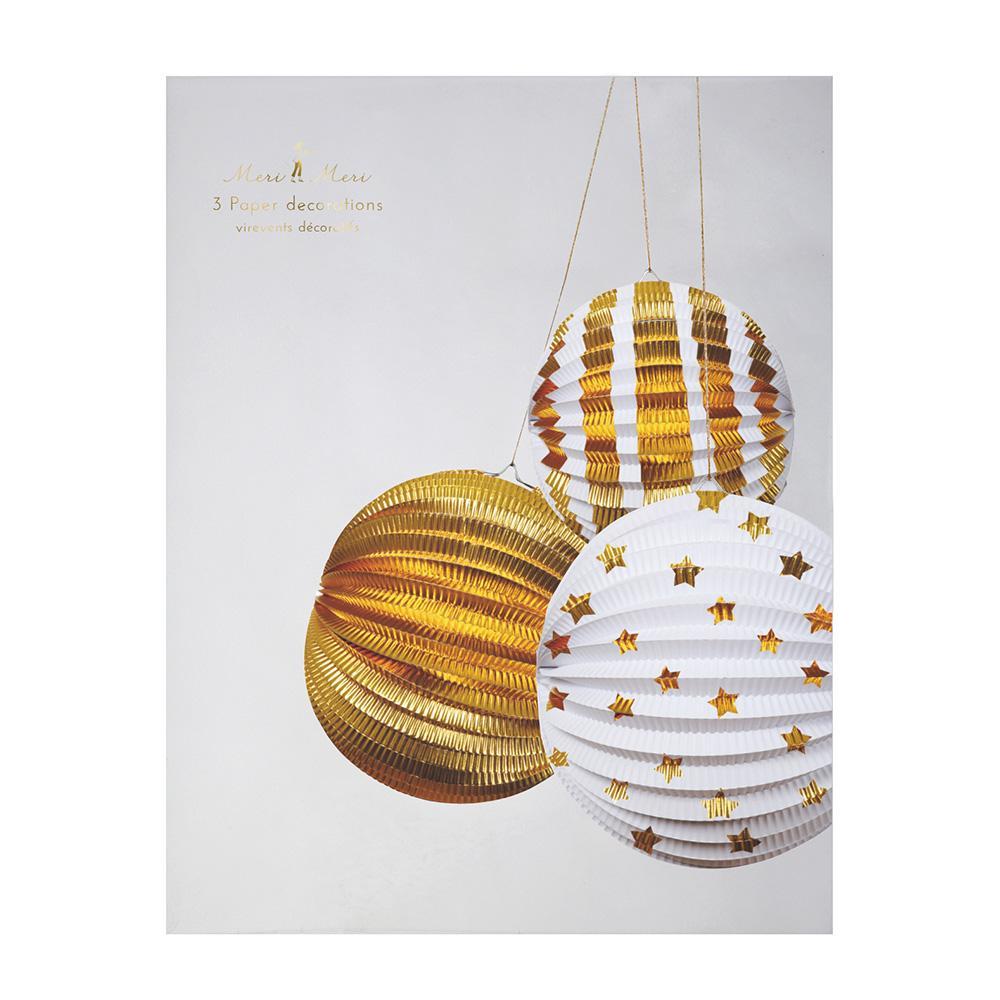 Gold Foil Globe Logo - Gold Foil Globe Decorations - Inspired by Alma