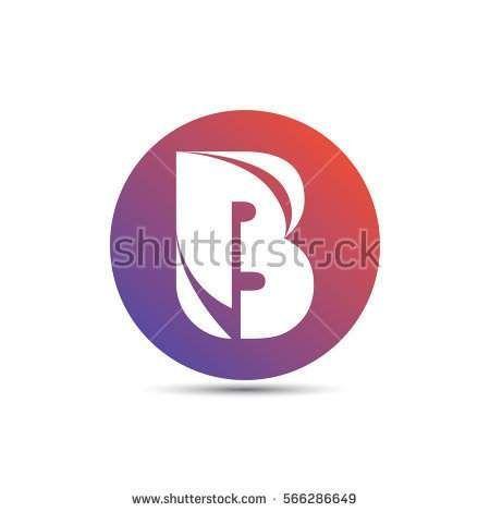 B in Circle Logo - initial letter b creative circle logo typography design for brand ...