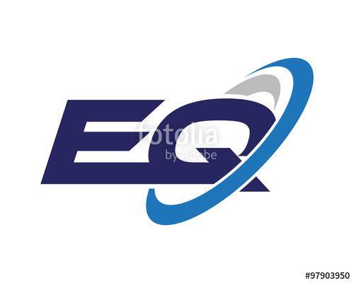 EQ Logo - EQ Letter Swoosh Quantum Logo Stock Image And Royalty Free Vector