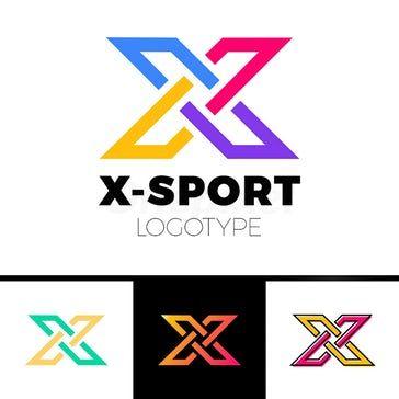 Dark X Logo - Linear letter X logo monogram in line box or cube. - 3865319 | Onepixel