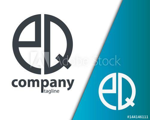 EQ Logo - Initial Letter EQ PQ With Linked Circle Logo - Buy this stock vector ...