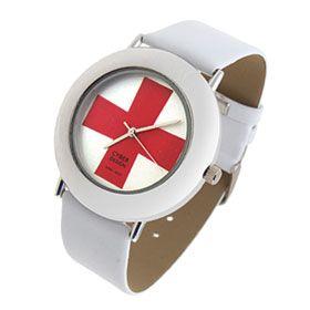 Red Cross Watch Logo - Fashion Jewelry Red Cross Pattern Design Ladies Leather Quartz Wrist ...