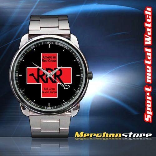 Red Cross Watch Logo - American Red Cross Racers RRR Logo Sport Metal Watch. Merchanstore