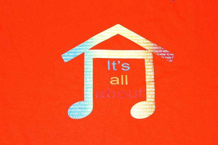 Red and Orange Y Logo - House Music' T-Shirt / Orange — 80s Casuals