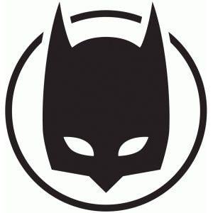 Batman Black and White Circle Logo - User Account