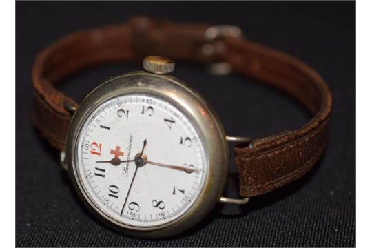 Red Cross Watch Logo - Rare WW1 Cased Doctor's Watch With Red Cross     ...