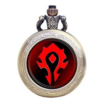 Red Cross Watch Logo - World of Warcraft Red Logo Tribal Horde Symbol Antique Bronze Effect