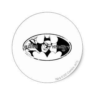 Batman Black and White Circle Logo - The Dark Knight Logo Stickers | Zazzle