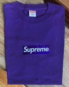 Purple Supreme Box Logo - 100% authentic Supreme Purple Holographic Box Logo Tee Harajuku Holo