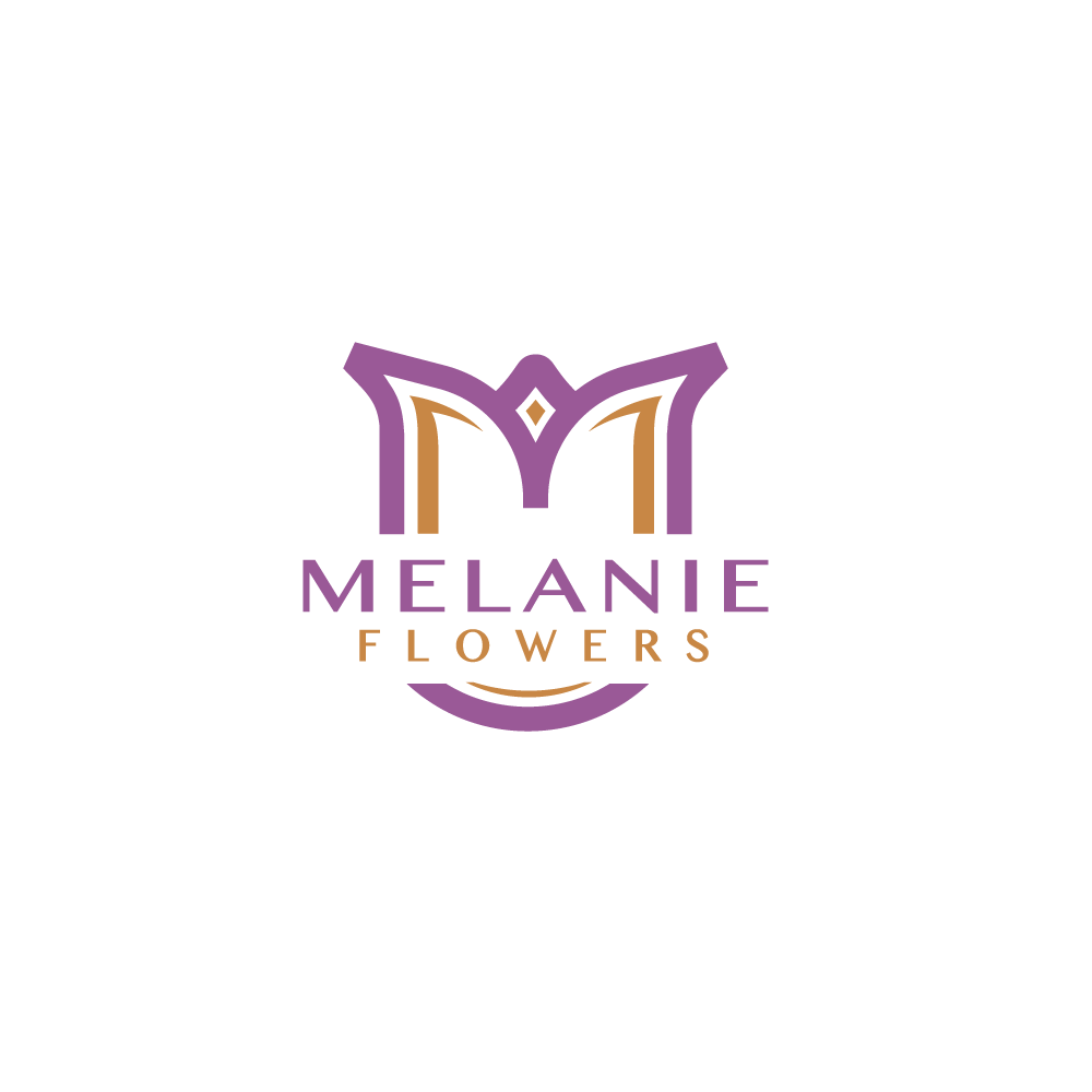 Purple M Logo - For Sale: Melanie Flowers Letter M Tulip Logo | Logo Cowboy