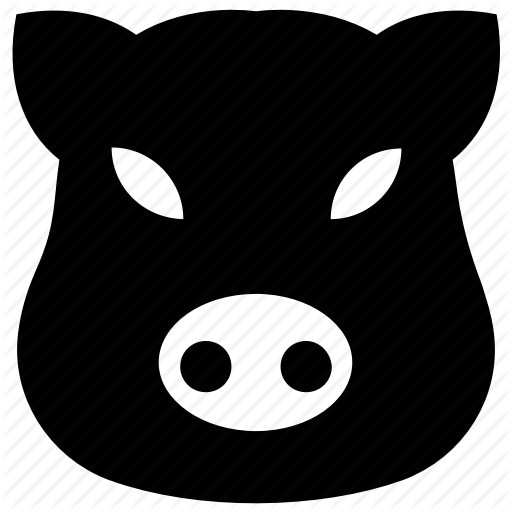 Hog Face Logo - Animal, animal face, boar face, hog face, pig cartoon, pig character ...