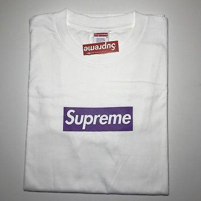 Purple Supreme Box Logo - SUPREME - BOX Logo Tee -White(Purple)- Large - $68.00 | PicClick