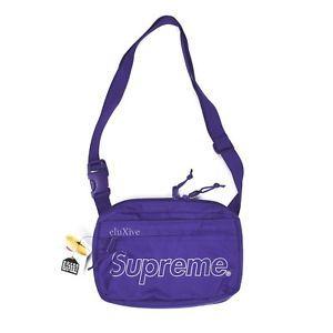 Purple Supreme Box Logo - NWT Supreme Purple Reflective Box Logo Print Small Shoulder Bag FW18 ...