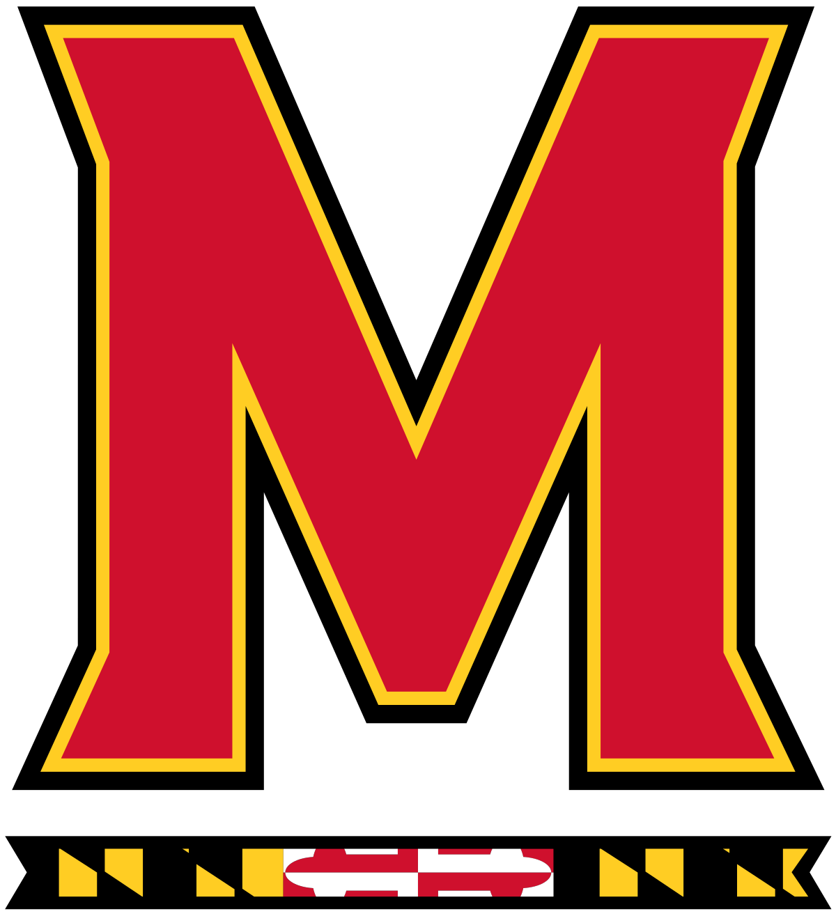 Red and White Basketball Logo - Maryland Terrapins