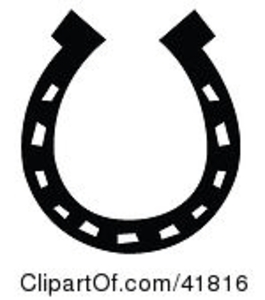 Lucky Horse Shoe Logo - Clipart Illustration Of A Black Lucky Horse Shoe clip art. CRAFTS