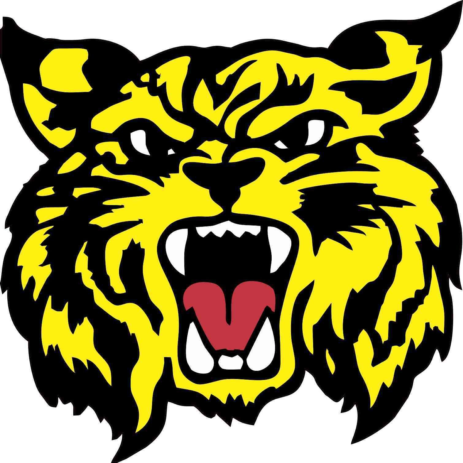 Black and Yellow Wildcats Logo - 10in x 10in Yellow Wildcat Sticker. Mascots. Stickers
