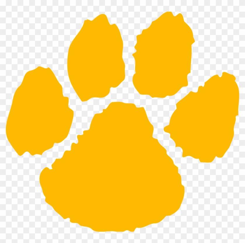 Black and Yellow Wildcats Logo - Wildcat Paw - - Black And Gold Paw Print - Free Transparent PNG ...