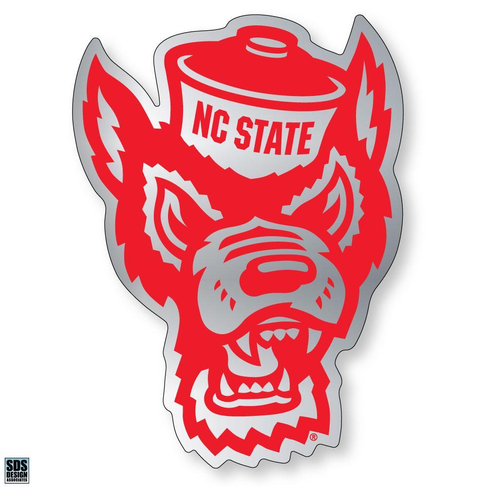 NC State Logo - NC State Wolfpack Chrome WolfHead Decal – Red and White Shop