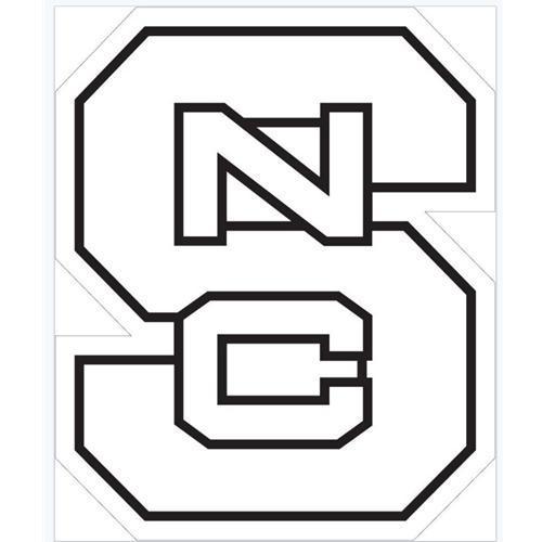 NC State Logo - NC State Logo White Decal (3