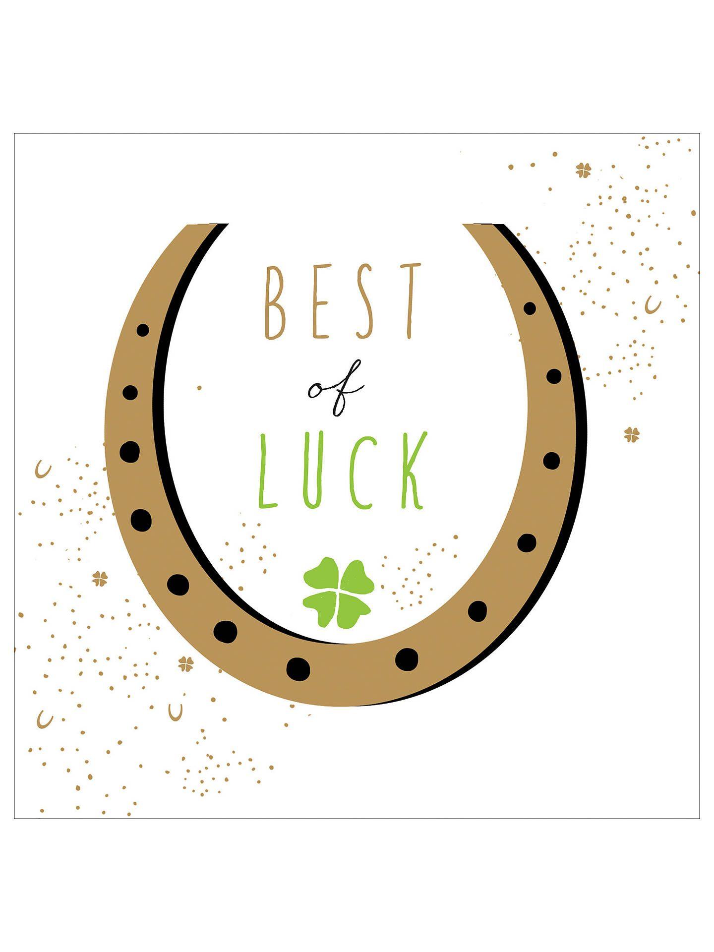 Lucky Horse Shoe Logo - Portfolio Lucky Horseshoe Good Luck Card at John Lewis & Partners