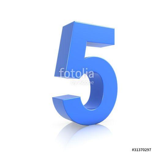 Blue Number 5 Logo - 3d Blue Number 5