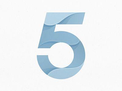 Blue Number 5 Logo - Typography. Typography, Logo inspiration, Yoga