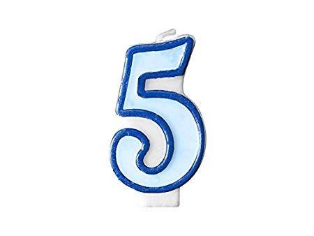 Blue Number 5 Logo - Birthday Number 5 Boy Blue: Amazon.co.uk: Kitchen & Home