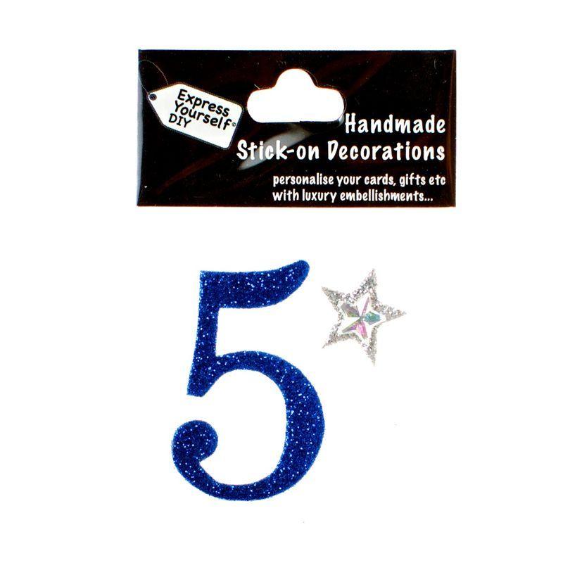 Blue Number 5 Logo - Mini Numbers Collection - EXPRESS YOURSELF DIY