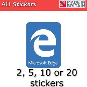 Blue Number 5 Logo - 2 5 10 20 Microsoft Edge blue logo vinyl label sticker badge for ...