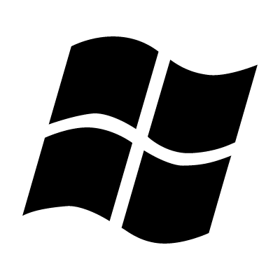 Black and White Vector Logo - Windows Black vector logo free