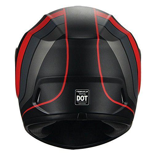 Red Triangle Face Logo - Triangle Full Face Matte Street Bike Motorcycle Helmet