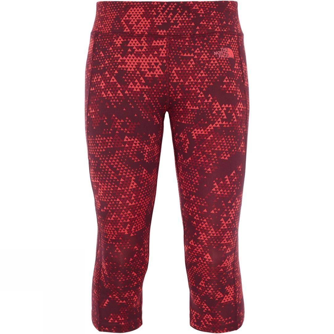 Red Triangle Face Logo - The North Face Gorgeous Pulse Capri Tights Deep Garnet Red Triangle