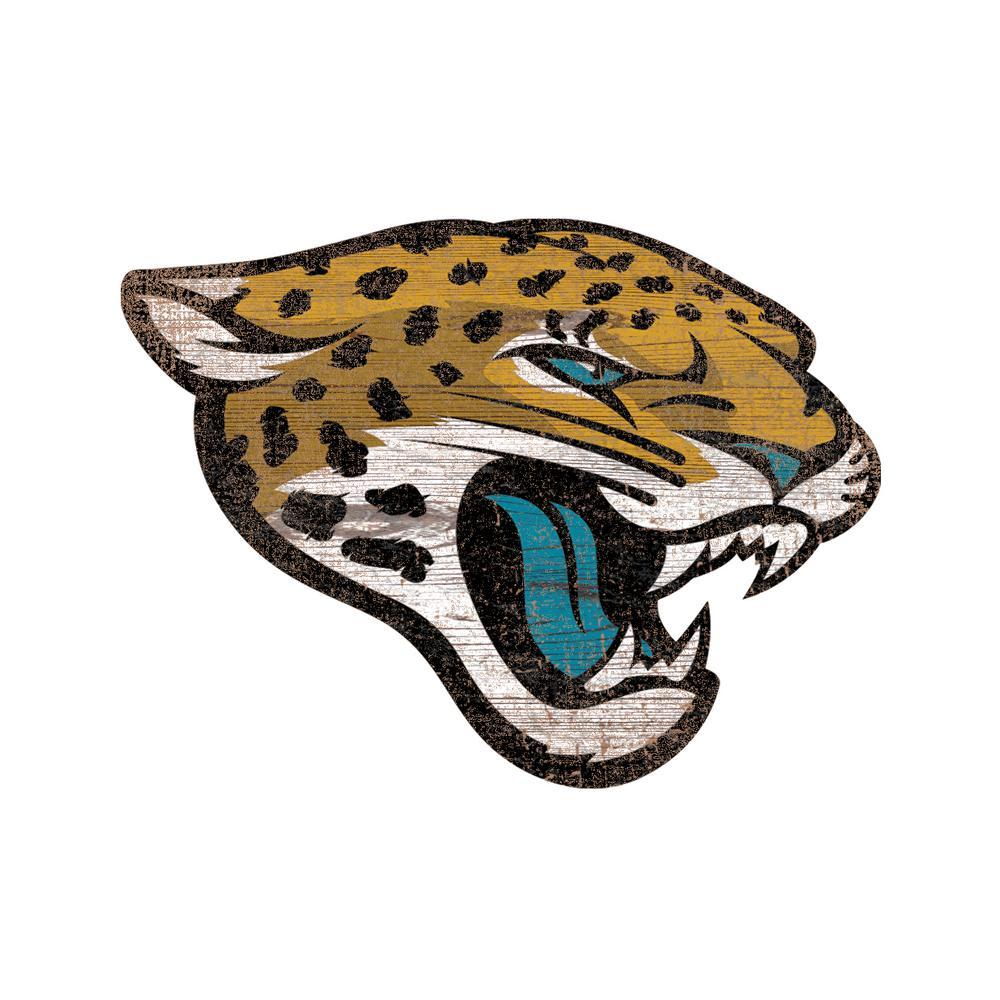 NFL Jaguars New Logo - Adventure Furniture NFL Indoor Jacksonville Jaguars Distressed Logo ...