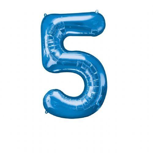 Blue Number 5 Logo - Foil Numbers 34