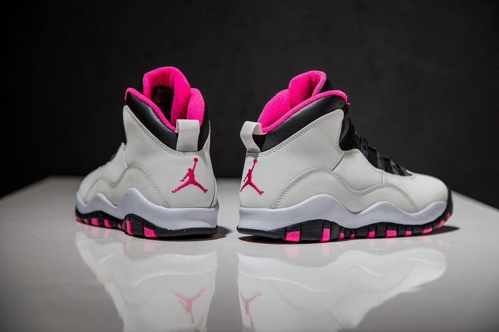 Girl Air Jordan Logo - Air Jordan 10 GS Vivid Pink • KicksOnFire.com