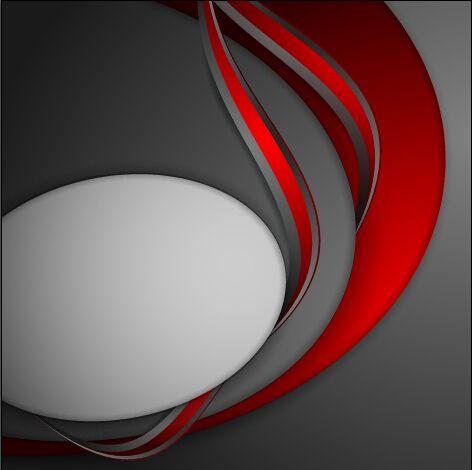 Abstract Red Gray Logo - Red with gray layered abstract vector free download