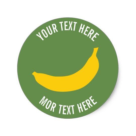 Yellow Fruit Company Logo - Cute yellow banana fruit logo custom stickers | Zazzle.com