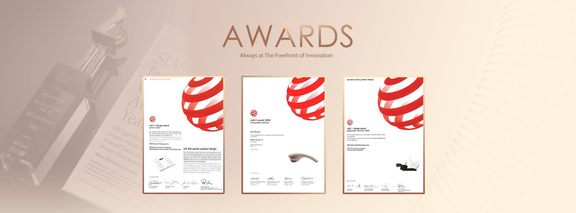 Red Dot Company Logo - OSIM Corporate · Awards