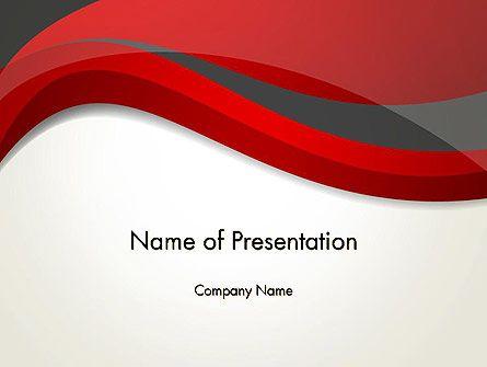 Abstract Red Gray Logo - Abstract Red and Gray Wave PowerPoint Template, Backgrounds | 12843 ...