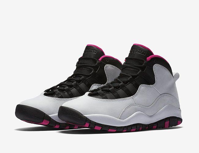 Girl Air Jordan Logo - Air Jordan 10 GS Vivid Pink • KicksOnFire.com