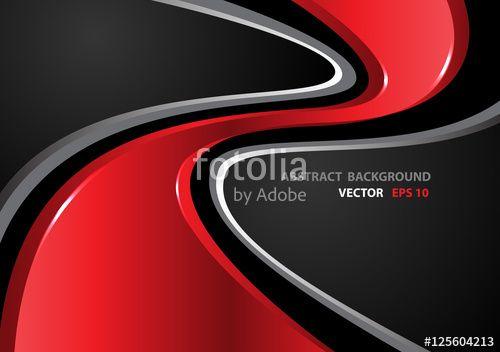 Abstract Red Gray Logo - Abstract red curve and gray design background vector illustration ...
