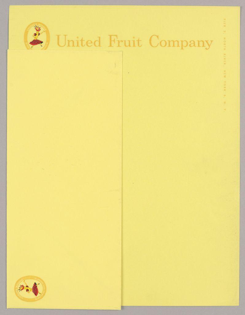Yellow Fruit Company Logo - Envelope, United Fruit Company, New York, ca. 1947 | Objects ...