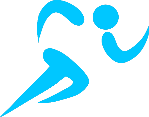 Blue Running Man Logo - Running Man Clip Art at Clker.com - vector clip art online, royalty ...