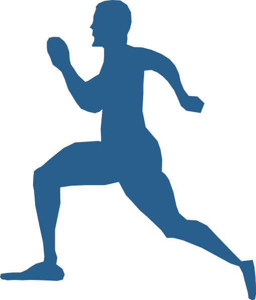 Blue Running Man Logo - Running Man Clip Art at Clker.com - vector clip art online, royalty ...