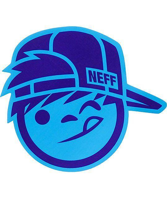 Neff Brand Logo - Neff Suckerface Blue Sticker | Tumblr | Stickers, Logos, Game art