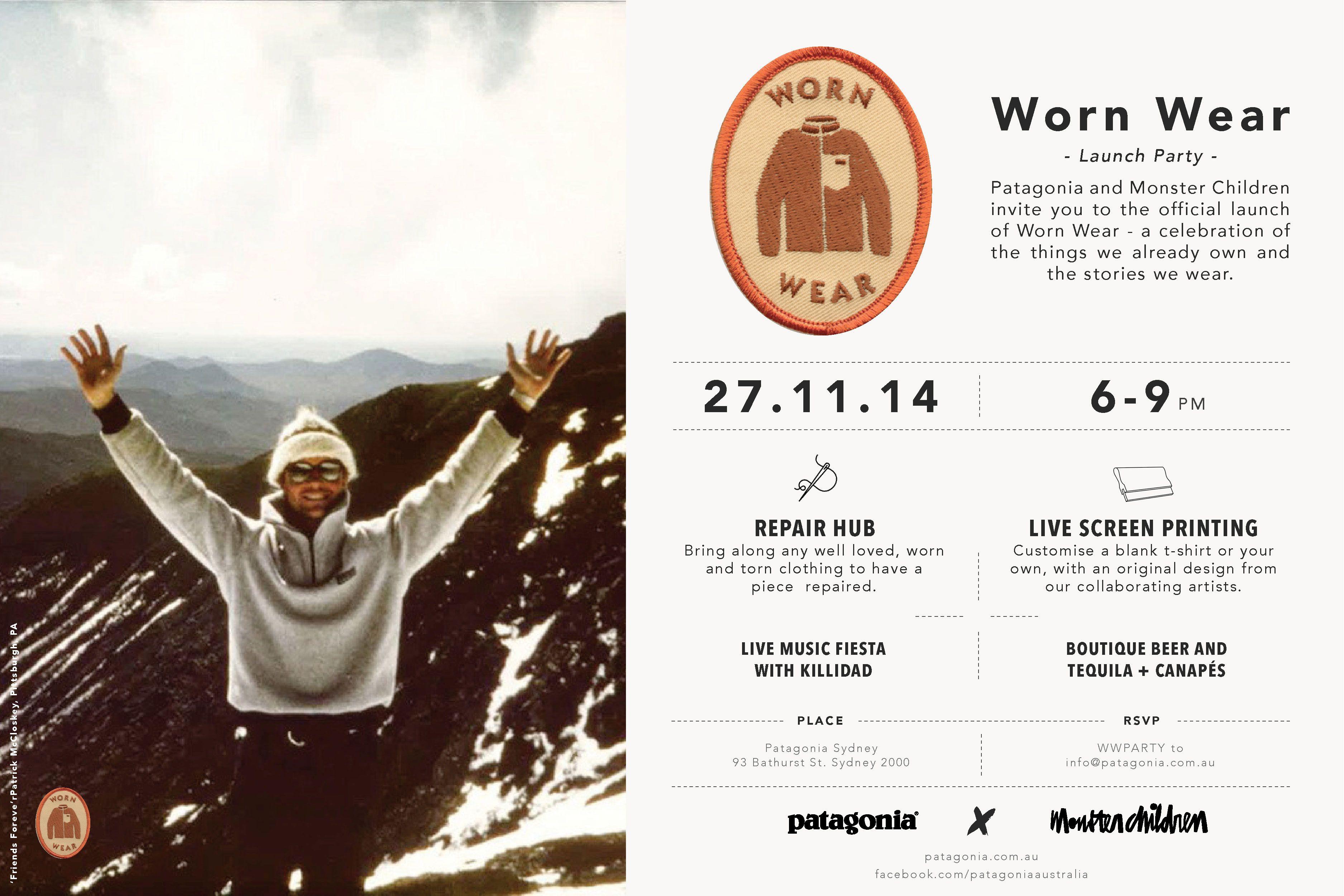 Blank Patagonia Logo - PATAGONIA LAUNCH 'WORN WEAR'