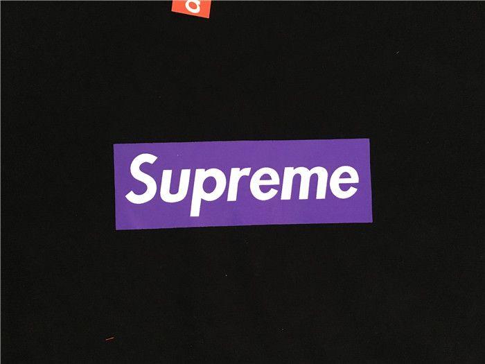Purple Supreme Box Logo - Supreme Black T-shirts with Purple Box Logo,T-Shirts & Polos