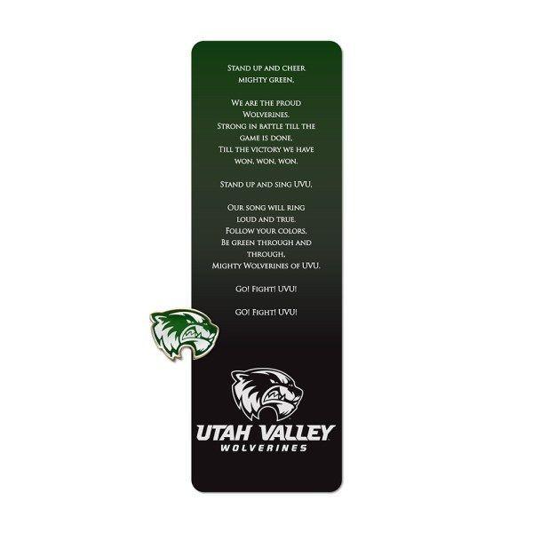 Utah Valley University Logo - Utah Valley Bookmark With Pin. Utah Valley University